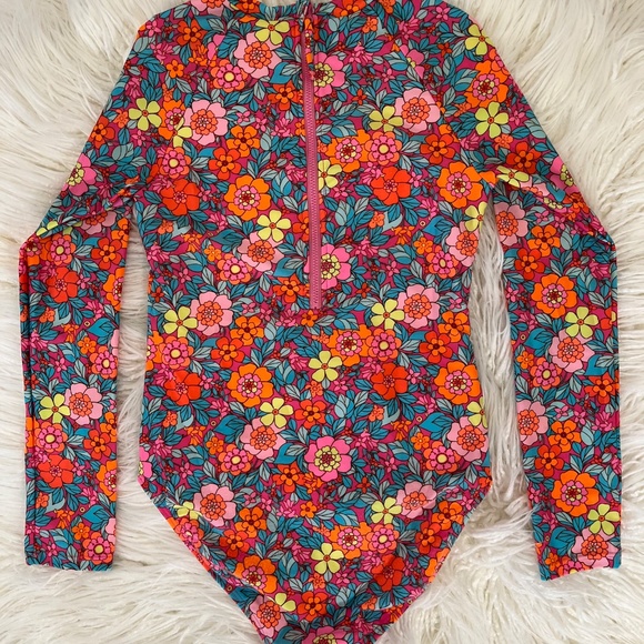 Cat & Jack "One piece Swim Suit in Flower Power" NWOT - Picture 4 of 6